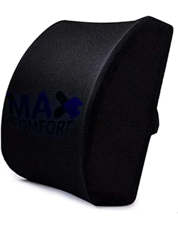 Max Comfort Wedge Back Cushion for Car and Office, Black