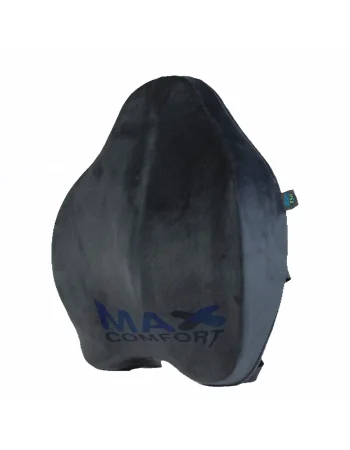 Max Comfort Large Backrest 55 x 46 cm, Velour Cover, Black