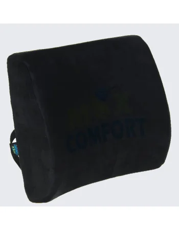 Max Comfort Memory Foam Back Cushion 37 x 34 cm, Black