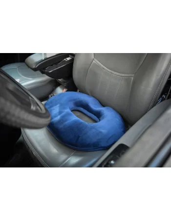 Max Comfort Round Memory Foam Seat Cushion, Navy