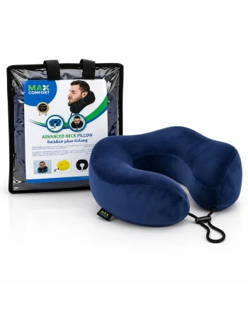 Max Comfort Memory Foam Travel Neck Pillow, Navy