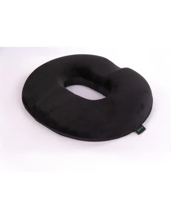 Max Comfort Round Memory Foam Seat Cushion 46 x 41 cm, Black