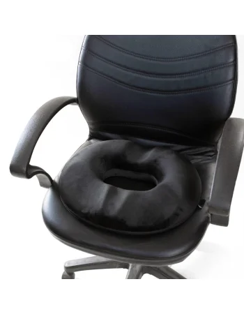 Max Comfort Round Memory Foam Seat Cushion 46 x 41 cm, Black