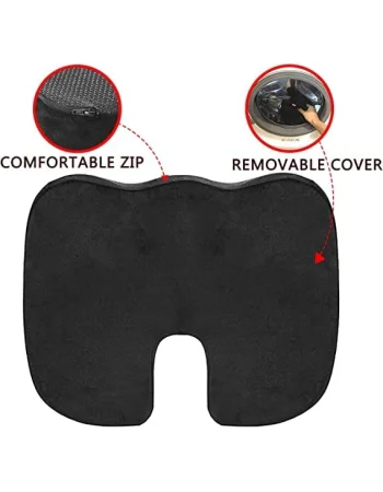 Max Comfort Foam Seat Cushion 46 x 36 cm, Black