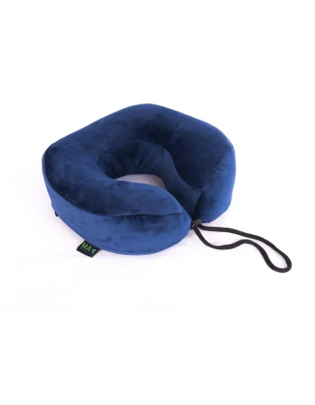 Max Comfort High Travel Neck Pillow, Memory Foam, Navy