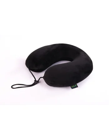 Max Comfort Classic Memory Foam Travel Neck Pillow, Black