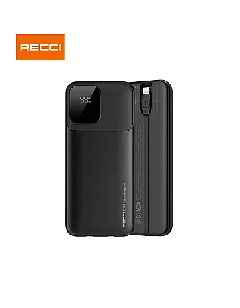Recci Power Bank RPB-P68 20000mAh, Built-in Cables