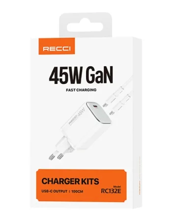 Recci 45W GaN Charger RC132E with Cable
