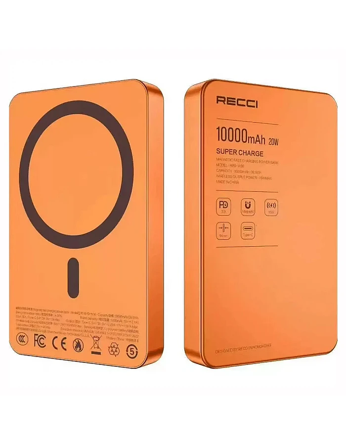 Recci Ultra-Slim Power Bank RPB-W36 10000mAh