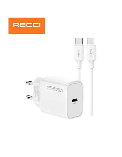 Recci 20W GaN Charger RC129CL with Lightning Cable