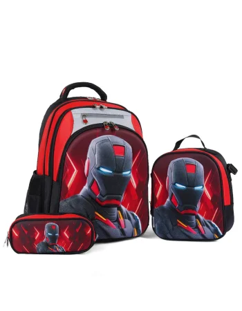 Msattar School Set - Iron Man print - 3 pieces - 18.5 inch