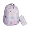 Majestic Patterned Backpack - Model 208 (Laptop + School) 2 pieces - Pink Tie-Dye