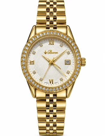 Buren Crystal Bezel Women's Watch with Date 20016L