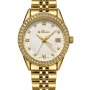 Buren Crystal Bezel Women's Watch with Date 20016L