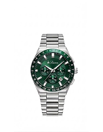 Buren UTC Bezel Steel Chronograph Watch 70023M