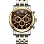 Buren Two-Tone Brown Dial Chronograph Watch 70027M