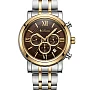 Buren Two-Tone Brown Dial Chronograph Watch 70027M