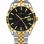 Buren Two-Tone Black Dial Men's Watch with Date 70029M