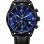 Buren Blue Dial Black Chronograph Men's Watch 70030M