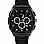Buren All Black Barrel Case Chronograph Watch 70031M