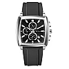 Buren Black Dial Rubber Strap Chronograph Watch 8014M